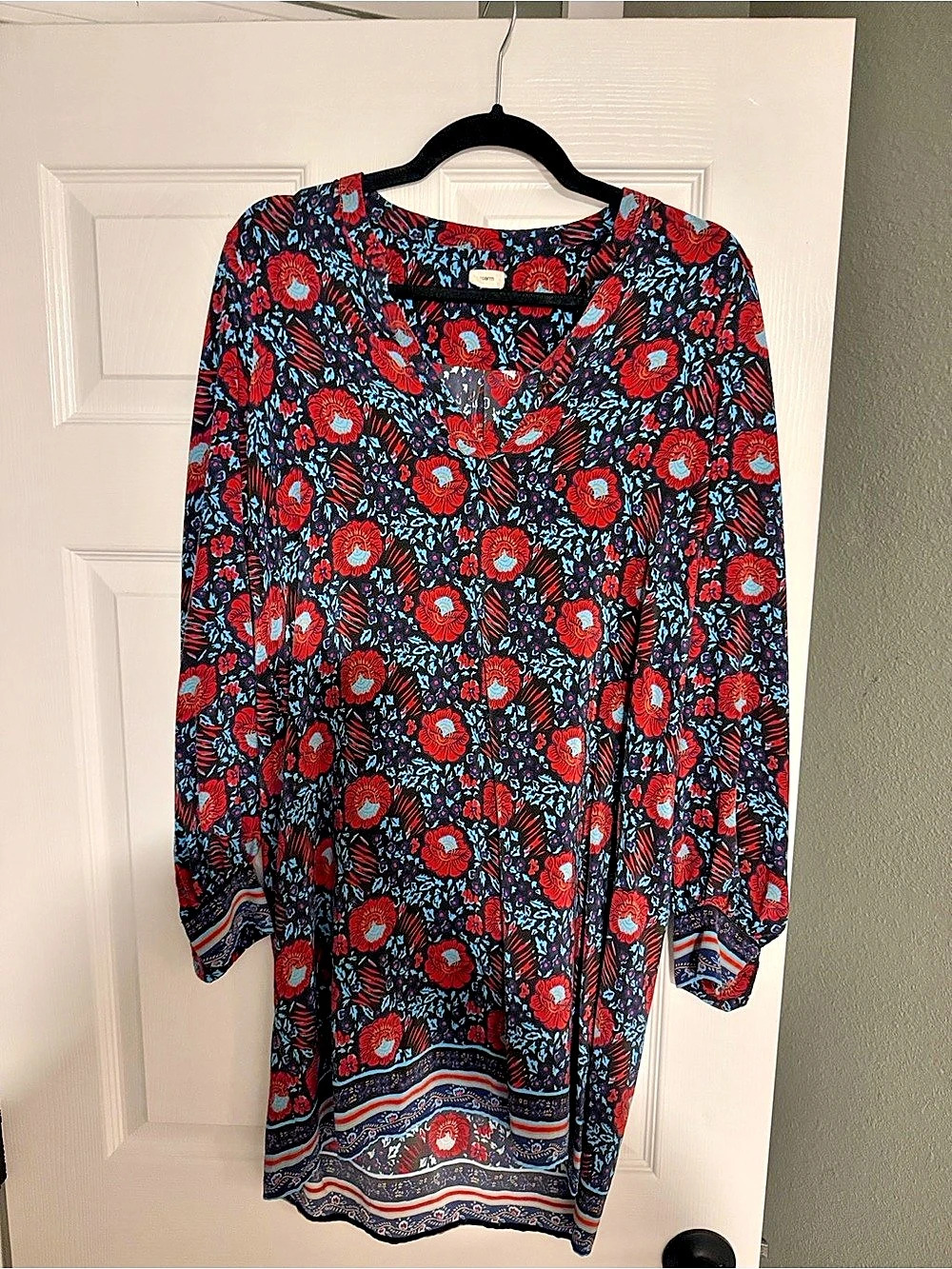 Warm NY Floral Silk Mini Dress